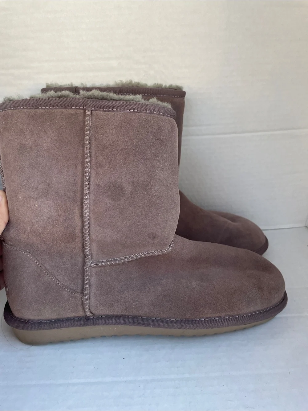 Koolaburra by UGGS Mid-Calf Suede Shearling Boots - Brown